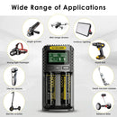 NITECORE NL2160HPi battery inserted into UMS2 charger for charging, applied in NITECORE i-Series heavy-duty tactical flashlight scenario.