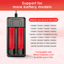 NITECORE UI2 compatible battery types – supports Li-ion 18650, 21700, 20700, 16340, 14500, and more.