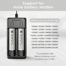 NITECORE UI2 compatible battery types – supports Li-ion 18650, 21700, 20700, 16340, 14500, and more.