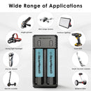 NITECORE UI2 charger and EVE 20P flat top batteries powering a high-power vape and flashlight.