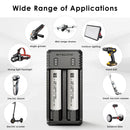 NITECORE UI2 charger and Molicel P30B flat top batteries powering a flagship vape, flashlight, and drone.