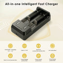NITECORE UI2 safety protections – reverse polarity, overcharge, short-circuit, and thermal monitoring.