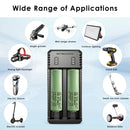 NITECORE UI2 charger and Samsung 25R Button Top batteries powering a flashlight and vape mod – real-world application.