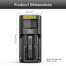 Nitecore UM2 charger dimensions – compact 150mm x 75mm x 38mm lightweight design.