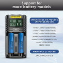 NITECORE UMS2 compatible battery types – supports Li-ion, IMR, LiFePO4, NiMH, NiCd – 18650, 21700, 26650, AA, AAA.