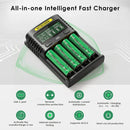 NITECORE UMS4 safety protections – 0V activation, reverse polarity, overcharge, short-circuit, and thermal monitoring.