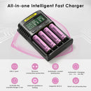NITECORE UMS4 safety protections – 0V activation, reverse polarity, overcharge, short-circuit, and thermal monitoring.