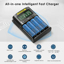 NITECORE UMS4 safety protections – 0V activation, reverse polarity, overcharge, short-circuit, and thermal monitoring.