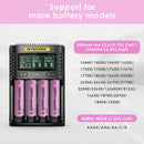 NITECORE UMS4 and UI1 compatible battery types – both support Li-ion, IMR, NiMH, NiCd – 18650, 21700, AA, AAA.