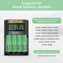 NITECORE UMS4 and UI1 compatible battery types – both support Li-ion, IMR, NiMH, NiCd – 18650, 21700, AA, AAA.