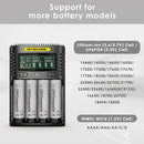 NITECORE UMS4 and UI1 compatible battery types – both support Li-ion, IMR, NiMH, NiCd – 18650, 21700, AA, AAA.