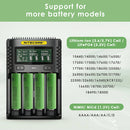NITECORE UMS4 and UI1 compatible battery types – both support Li-ion, IMR, NiMH, NiCd – 18650, 21700, AA, AAA.