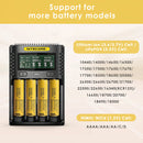 NITECORE UMS4 and UI1 compatible battery types – both support Li-ion, IMR, NiMH, NiCd – 18650, 21700, AA, AAA.