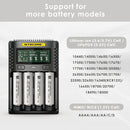 NITECORE UMS4 and UI1 compatible battery types – both support Li-ion, IMR, NiMH, NiCd – 18650, 21700, AA, AAA.