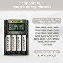 NITECORE UMS4 and UI1 compatible battery types – both support Li-ion, IMR, NiMH, NiCd – 18650, 21700, AA, AAA.