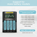NITECORE UMS4 and UI1 compatible battery types – both support Li-ion, IMR, NiMH, NiCd – 18650, 21700, AA, AAA.