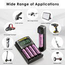 NITECORE UMS4 and UI1 chargers with EVE 30P flat top batteries powering cinematography gear, outdoor broadcasting equipment, and field operations.