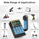 NITECORE UMS4 and UI1 chargers with EVE 40PL flat top batteries powering extreme high-power devices.