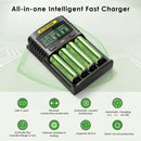 NITECORE UMS4 and UI1 safety protections – reverse polarity, overcharge, short-circuit, and UMS4 adds 0V activation.