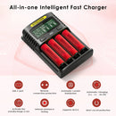NITECORE UMS4 and UI1 safety protections – reverse polarity, overcharge, short-circuit, and UMS4 adds 0V activation.