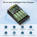 NITECORE UMS4 and UI1 safety protections – reverse polarity, overcharge, short-circuit, and UMS4 adds 0V activation.