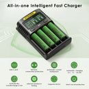NITECORE UMS4 and UI1 safety protections – reverse polarity, overcharge, short-circuit, and UMS4 adds 0V activation.