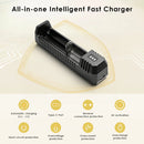 NITECORE UMS4 and UI1 safety protections – reverse polarity, overcharge, short-circuit, and UMS4 adds 0V activation.