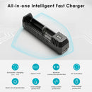 NITECORE UMS4 and UI1 safety protections – reverse polarity, overcharge, short-circuit, and UMS4 adds 0V activation.