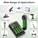 NITECORE UMS4 and UI1 chargers with Sony VTC6 flat top batteries powering long-run vapes and flashlights.