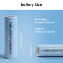 Close-up of OneAndes IFR21700 3000mAh 3.2V LiFePO4 cell markings