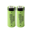 Panasonic 26650A 5000mAh 3.7V Industrial Li-ion Battery - 5A Discharge, 26-29mΩ Low IR, 5200mAh+ Real Capacity, 3 Top Types, 2-Pack.
