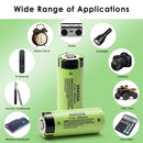 Panasonic 26650A industrial battery powering industrial LED lighting systems and professional power tools.