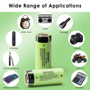 Panasonic 26650A industrial battery powering industrial LED lighting systems and professional power tools.