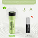 Panasonic NCR18650-B flat top 18650 – flat positive terminal for EDC flashlights, portable devices, and travel gear.