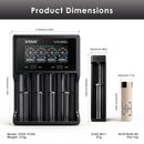 Panasonic NCR18650-BD flat top (65x18mm), VC4SL (150x100x35mm), MC1 (79x33x27mm) – full kit size specs.