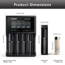 Panasonic NCR18650-BD (65x18mm), VC4SL (150x100x35mm), MC1 (79x33x27mm) – full kit size specs.