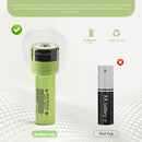 Panasonic NCR18650-GA button top 18650 – raised positive terminal for high-power flashlights, vapes, and outdoor gear.