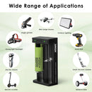 Panasonic NCR18650-GA flat top batteries and XTAR MC2 charger – charging for EDC flashlights, camping lights, and drones.