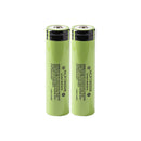 Panasonic NCR18650B rechargeable battery 3.7V 3400mAh 5A high capacity button top, 2 pieces, for LED flashlights, headlights, and cameras.