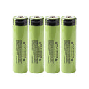 Panasonic NCR18650B rechargeable battery 3.7V 3400mAh 5A high capacity button top, 4 pieces, for LED flashlights, headlights, and cameras.