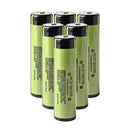 Panasonic NCR18650B rechargeable battery 3.7V 3400mAh 5A high capacity button top with protection circuit, 6 pieces, for LED flashlights, headlights, and cameras.