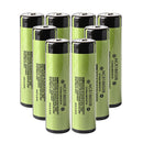 Panasonic NCR18650B rechargeable battery 3.7V 3400mAh 5A high capacity button top with protection circuit, 8 pieces, for LED flashlights, headlights, and cameras.