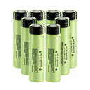 Panasonic NCR18650B rechargeable battery 3.7V 3400mAh 5A high capacity flat top, 8 pieces, for LED flashlights, headlights, cameras, and DIY battery packs.