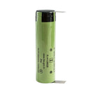 Panasonic NCR18650GA 18650 battery with pre-welded nickel tabs on both ends, ready for solder-free DIY battery pack assembly. 3500mAh, 10A discharge.