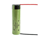  Panasonic NCR18650GA 18650 battery with pre-soldered red and black wire leads for plug-and-play replacement. 3500mAh, 10A. Adds 2-3mm length. Please check your device bay depth.