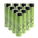Genuine Panasonic NCR18650GA 3500mAh 3.7V 10A high-capacity Li-ion battery 10-pack with Button Top terminal (67mm). A+ grade, true capacity for flashlights, power banks, and DIY battery packs.