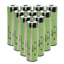 Genuine Panasonic NCR18650GA 3500mAh 3.7V 10A high-capacity Li-ion battery 10-pack with Button Top and built-in Protection Board (69mm). A+ grade, true capacity for flashlights and power banks.