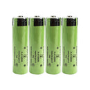 Panasonic NCR18650GA rechargeable battery 3450mAh 3.6V 10A high capacity button top, 4 pieces, for flashlights, e-bikes, and DIY battery packs.