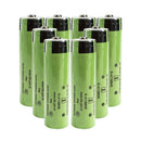 Panasonic NCR18650GA rechargeable battery 3450mAh 3.6V 10A high capacity button top, 8 pieces, for flashlights, e-bikes, and DIY battery packs.