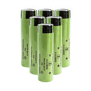 Panasonic NCR18650GA rechargeable battery 3450mAh 3.6V 10A high capacity flat top, 6 pieces, for flashlights, e-bikes, and DIY battery packs.